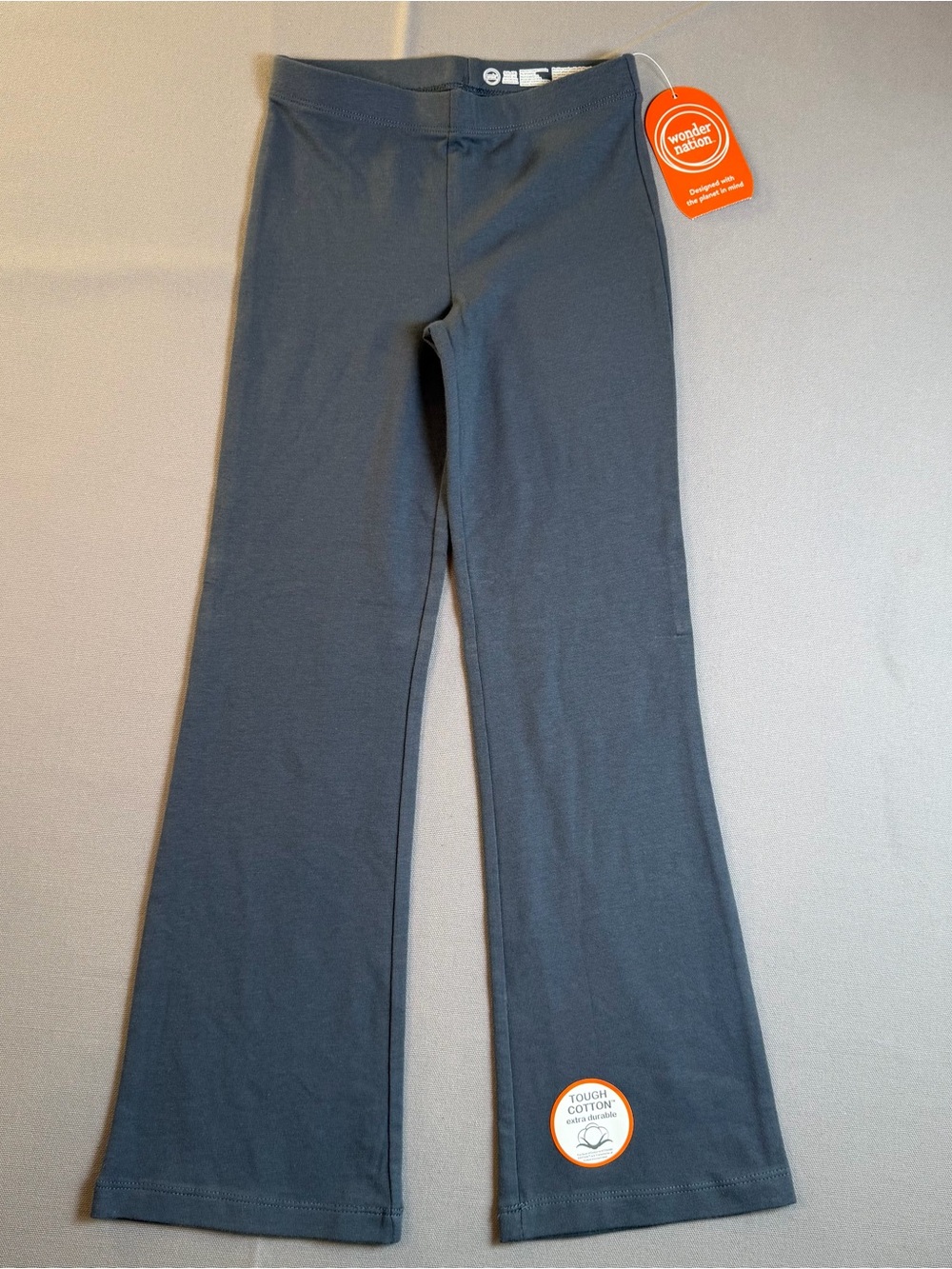 Wonder Nation Girls' szS (6-6X) Slate Gray Bootcut Cotton Stretch Legging Pants